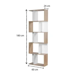 Calicosy Bibliothèque Multi-cases Décor Bois Blanc Online