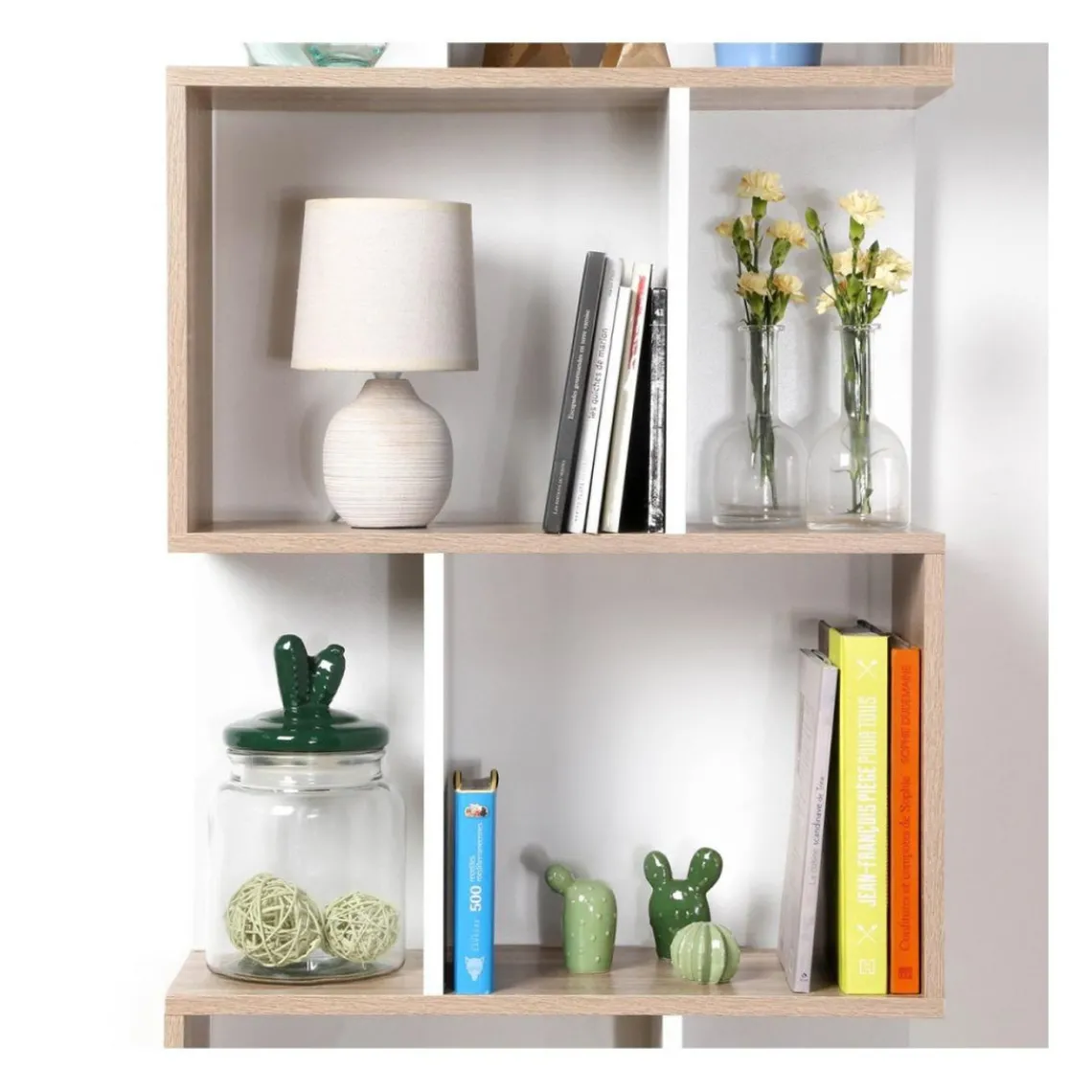 Calicosy Bibliothèque Multi-cases Décor Bois Blanc Online
