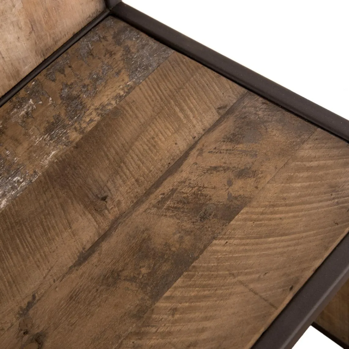 Macabane Bibliothèque SIXTINE 6 Niveaux Avec 6 Open Space Bois Teck Recyclé Acacia Mahogany Et Métal Online