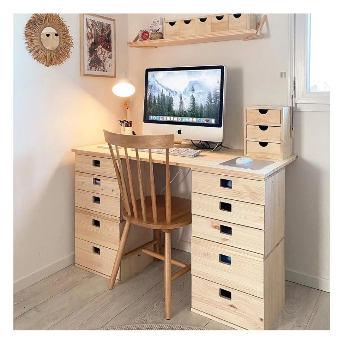 Calicosy Bloc 2 tiroirs en pin massif Sale