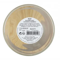 3S. x Home Bocal en verre et bambou 1.2L CIGLA Discount