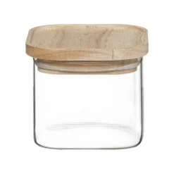 3S. x Home Bocal Verre de 4 Empilable et Bois New