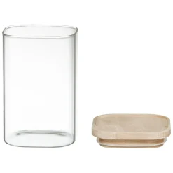 3S. x Home Bocal Verre de 4 Empilable et Bois New