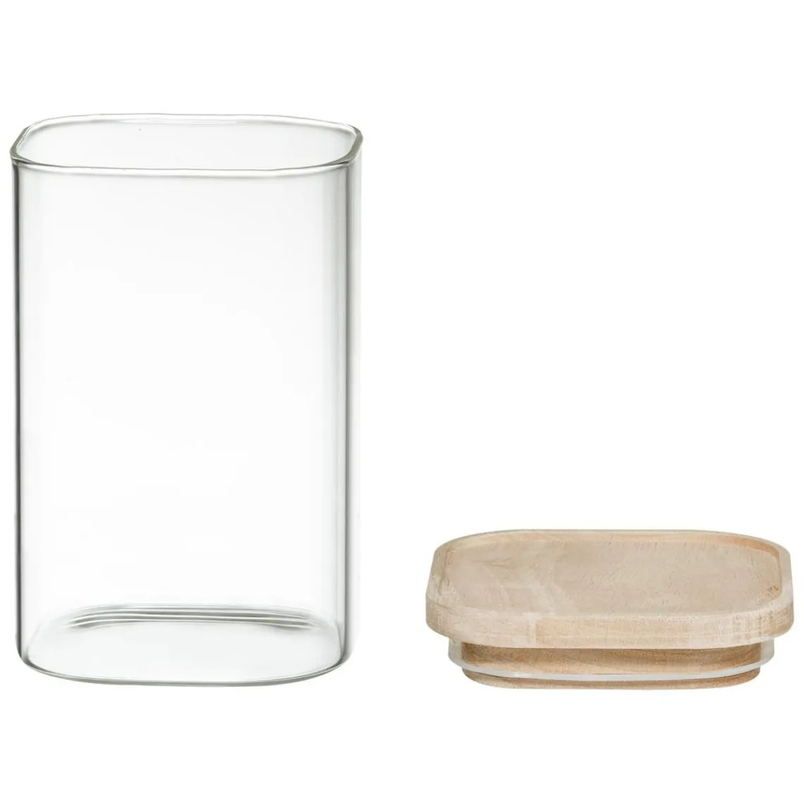 3S. x Home Bocal Verre de 4 Empilable et Bois New