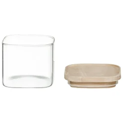 3S. x Home Bocal Verre de 4 Empilable et Bois New