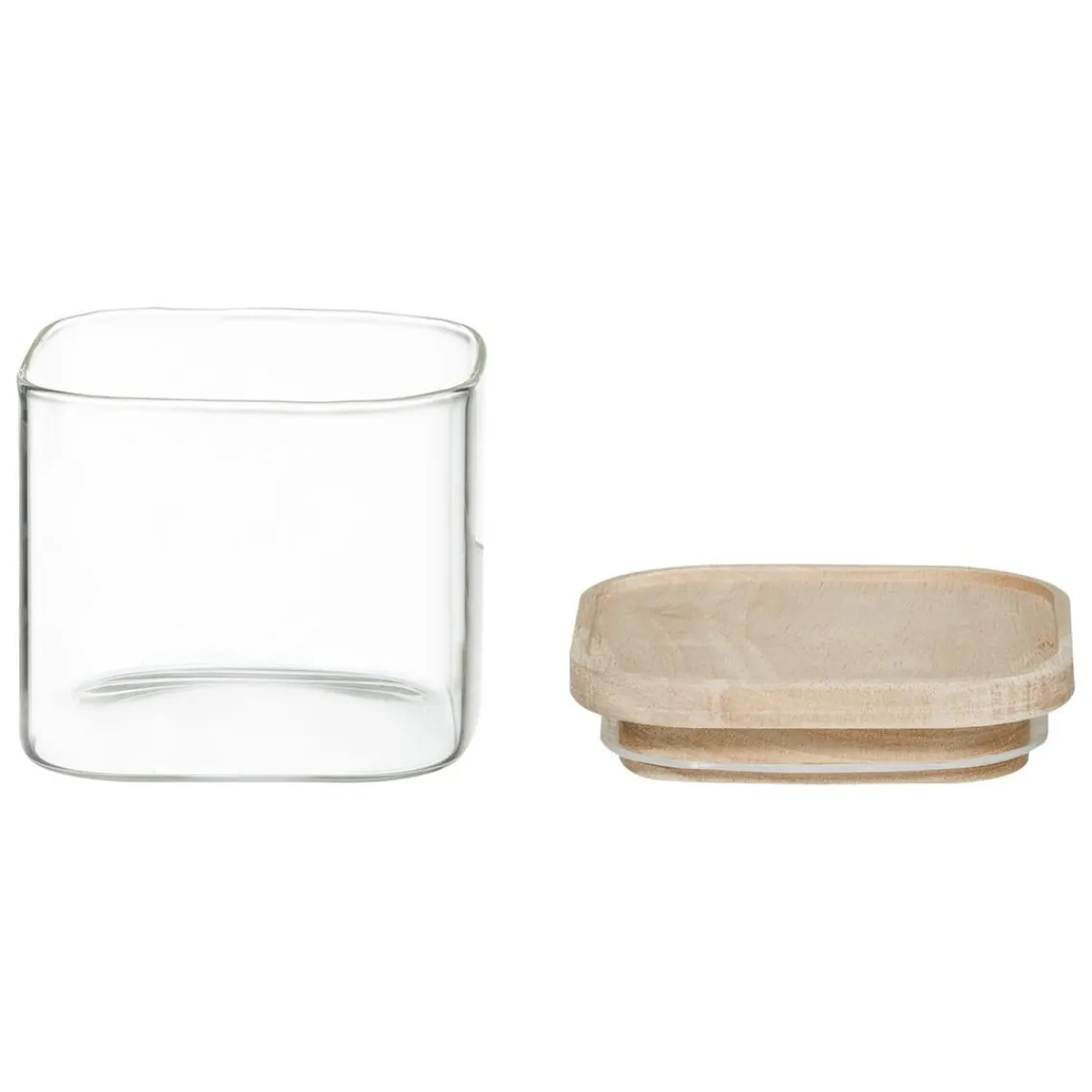 3S. x Home Bocal Verre de 4 Empilable et Bois New