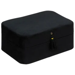 3S. x Home Boite a Bijoux velours Noir Discount