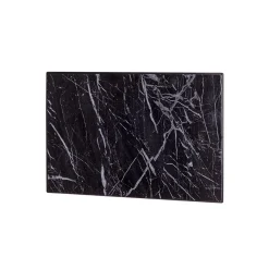 3S. x Home Boite de rangement en métal laqué noir motif marbre foncé avec 9 crochets Discount