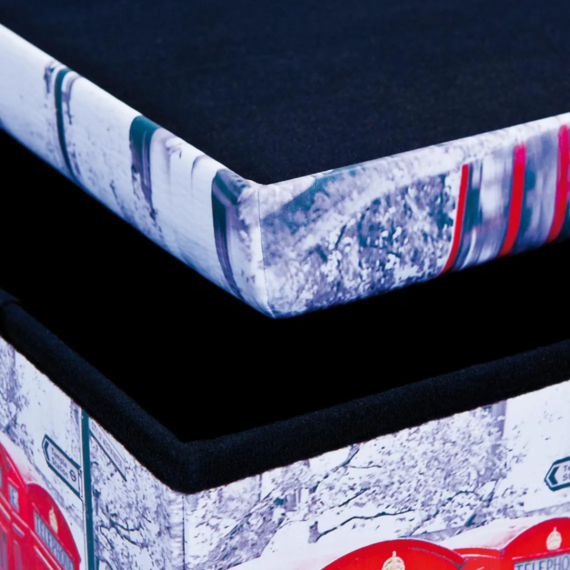 3S. x Home Boite pliable SETTI petit London assise rembourrée Outlet