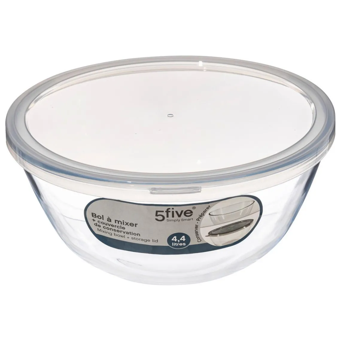 3S. x Home Bol à mixer 4,4L avec couvercle en verre Outlet