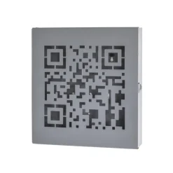 3S. x Home Boîte à clés avec 10 crochets à motif code QR découpé abstrait en Métal laqué Gris Hot