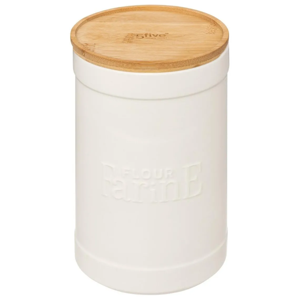 3S. x Home Boîte à farine en céramique Blanc Hot