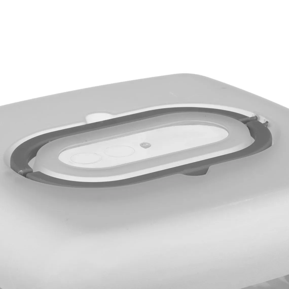 3S. x Home Boîte à gâteau carré 33x36cm gris en polypropylène Hot