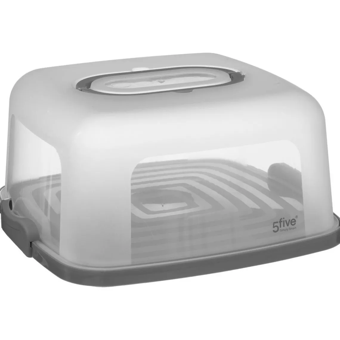 3S. x Home Boîte à gâteau carré 33x36cm gris en polypropylène Hot