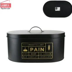 3S. x Home Boîte à Pain Métal Noir CANALI Hot