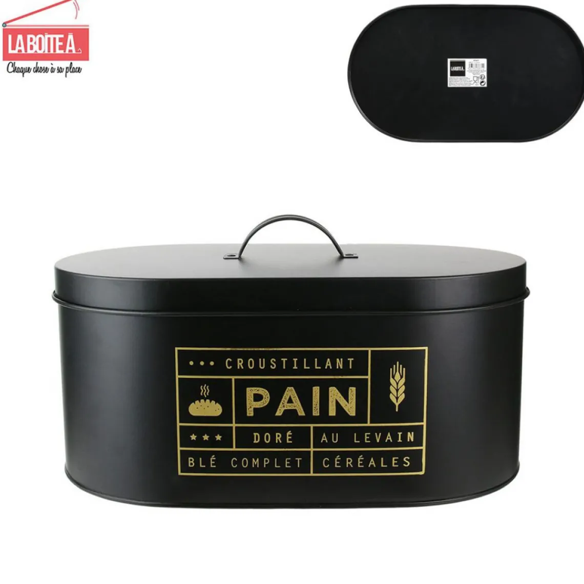 3S. x Home Boîte à Pain Métal Noir CANALI Hot