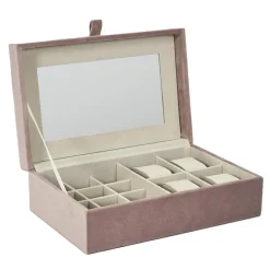 3S. x Home Boîte A Bijoux Et Montres En Velours Discount