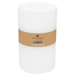 3S. x Home Bougie cylindrique rustique blanc H23voir Hot