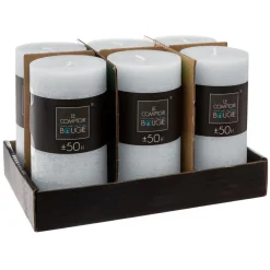 3S. x Home Bougie cylindrique rustique blanc H32 Hot