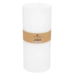 3S. x Home Bougie cylindrique rustique blanc H32 Hot