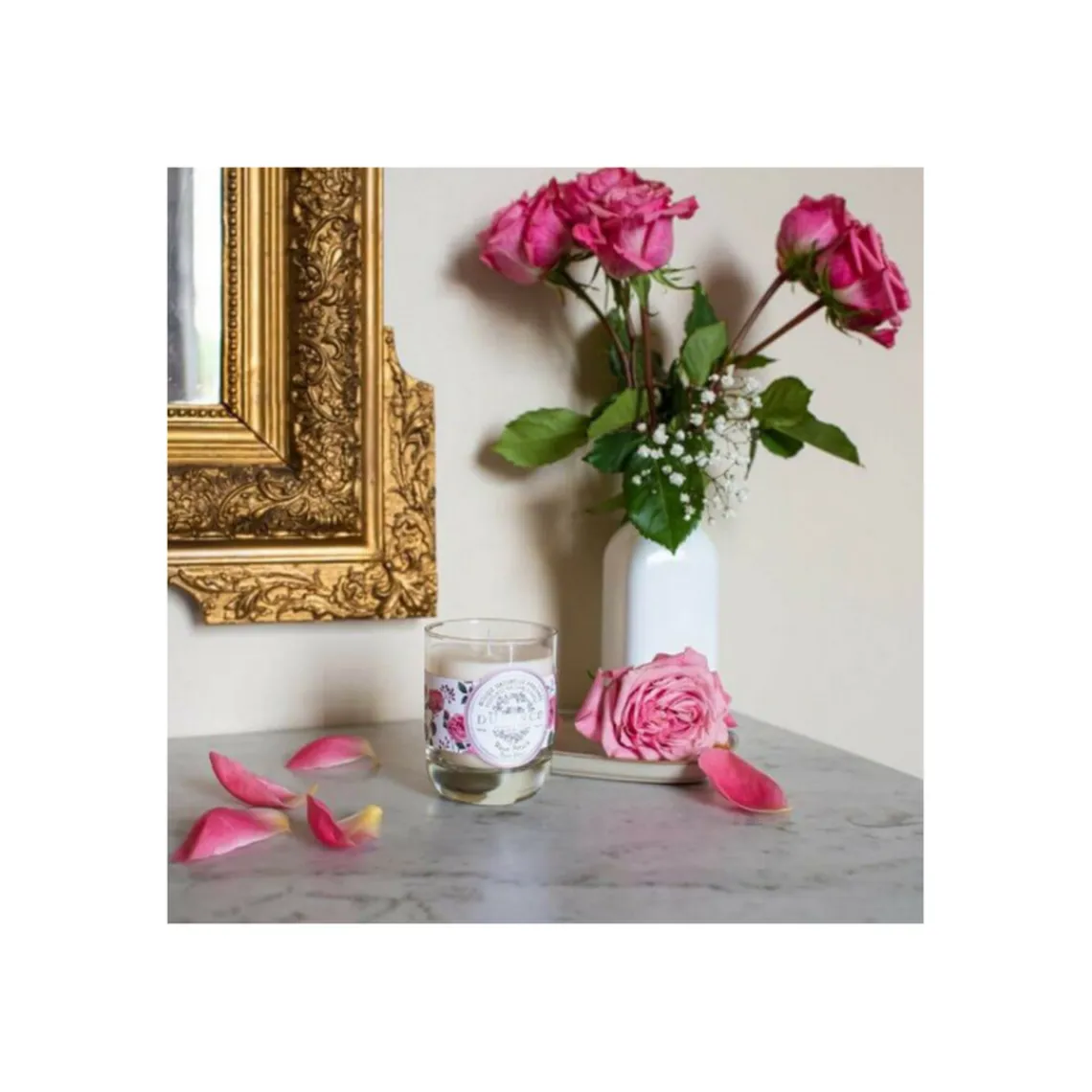 Durance Bougie naturelle parfumée Rose Pétale - Hot