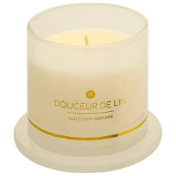 3S. x Home Bougie parfumée Ilae Fleur de lin 240g Blanc Outlet