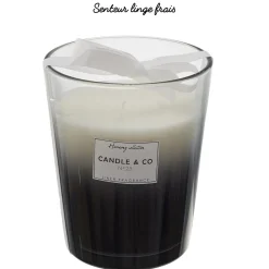 3S. x Home Bougie Parfumée Vase Noir Harmony en verre Gris Best