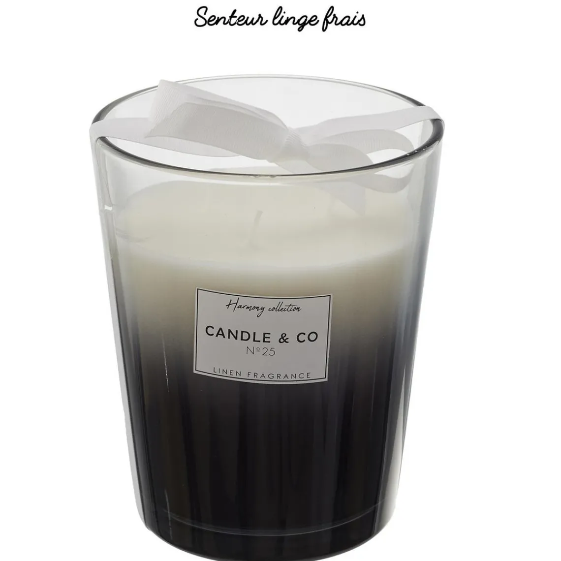 3S. x Home Bougie Parfumée Vase Noir Harmony en verre Gris Best