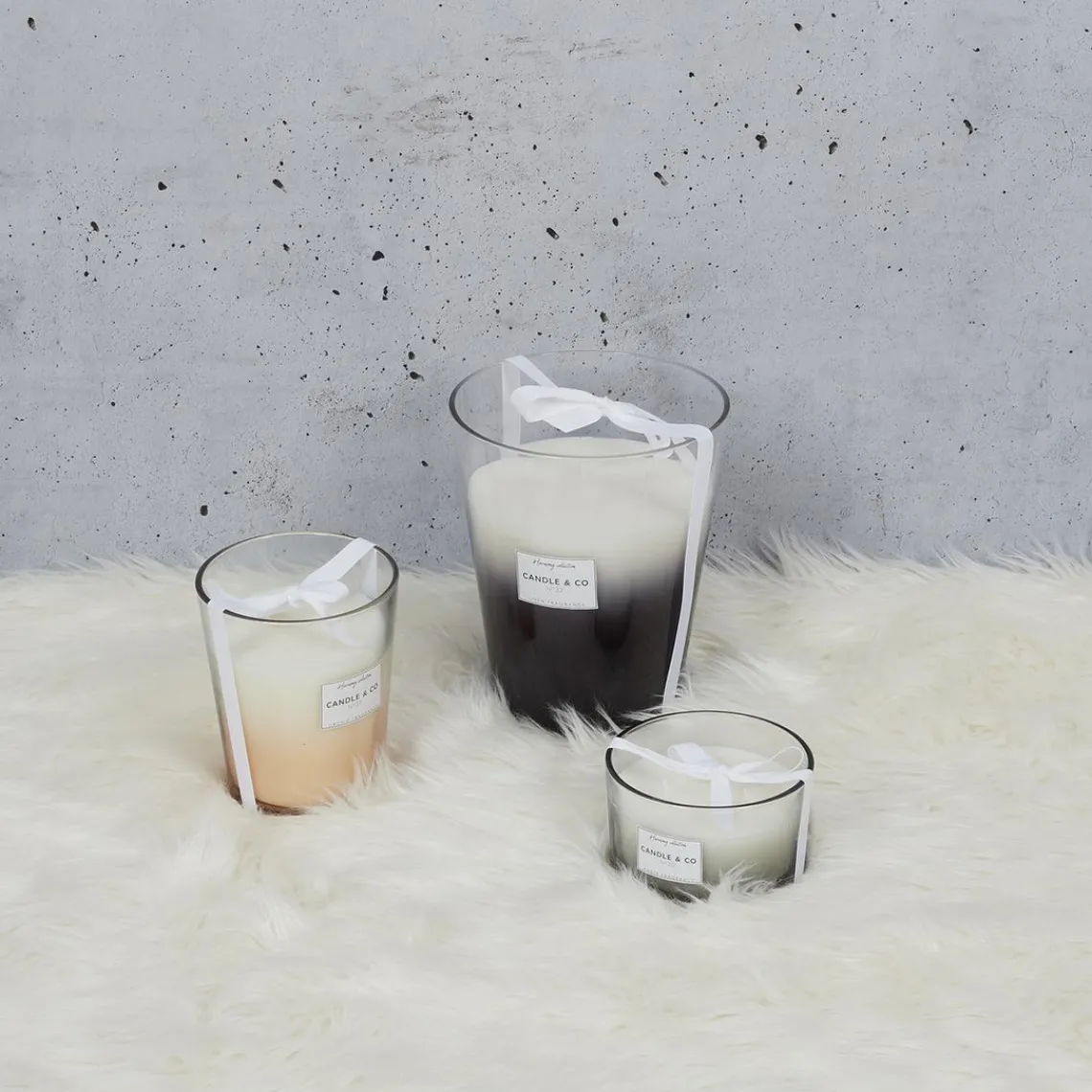 3S. x Home Bougie Parfumée Vase Noir Harmony en verre Gris Best