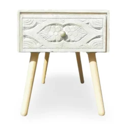 3S. x Home Bout de Lit Jadida et Tissu Blanc Sale