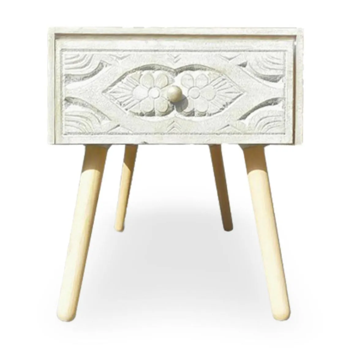 3S. x Home Bout de Lit Jadida et Tissu Blanc Sale