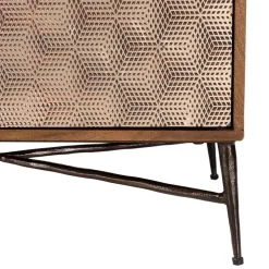 Macabane Buffet 4 portes à motifs ethniques et pieds croisés Hot