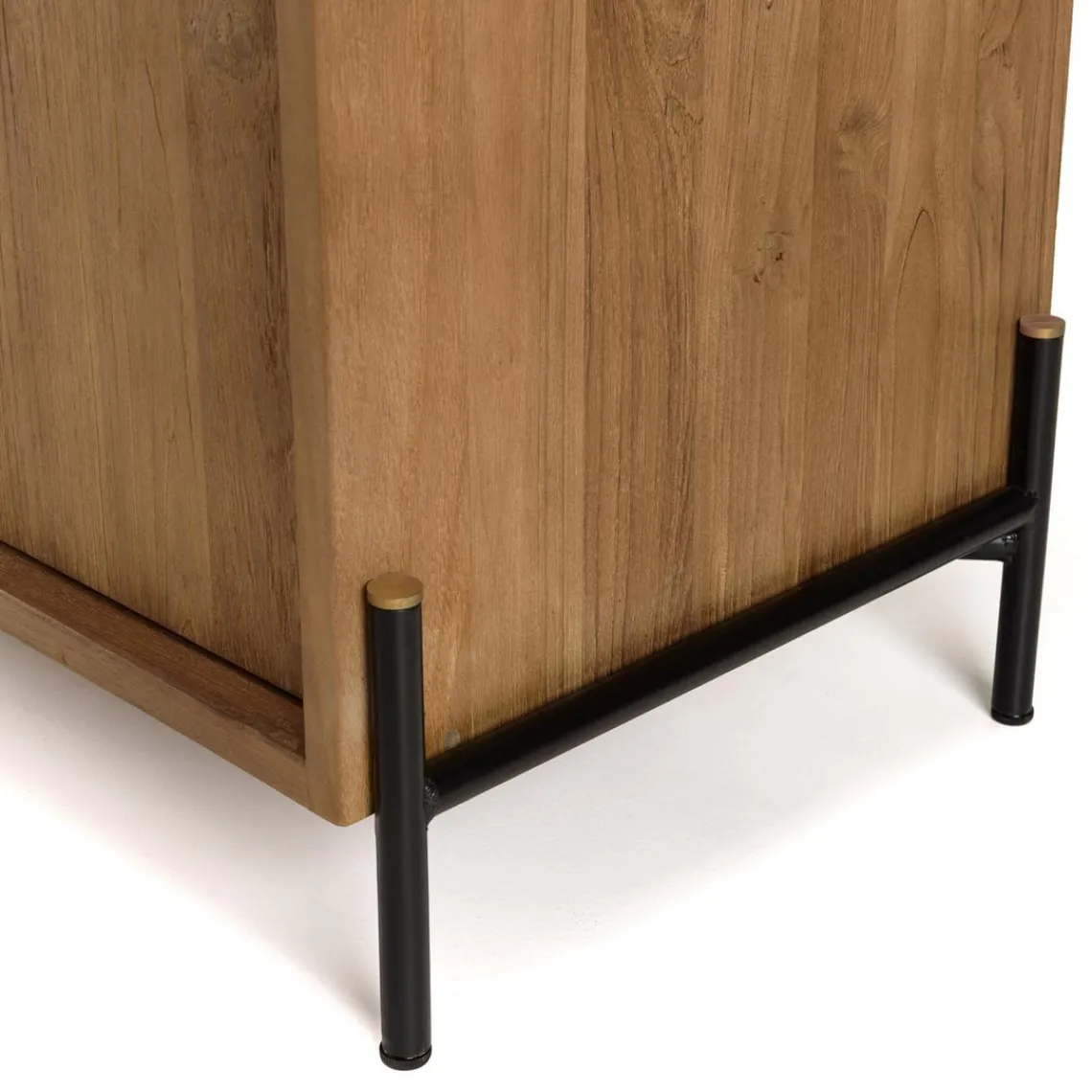 Macabane Buffet 2 portes, 1 étagère en bois de teck recyclé Discount