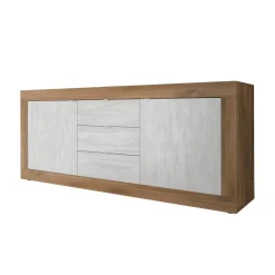 3S. x Home Buffet 2 portes 3 tiroirs en panneaux de particules Sale