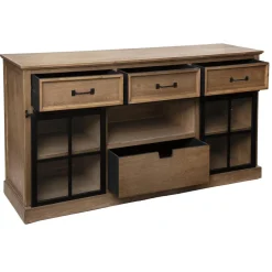 3S. x Home Buffet 2 Portes 4 Tiroirs VR DANIK Sale