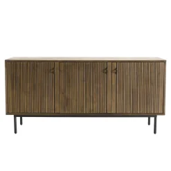 Macabane Buffet 3 Portes Acacia Pieds Métal GINO Sale