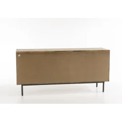 Macabane Buffet 3 Portes Acacia Pieds Métal GINO Sale