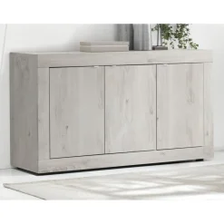 3S. x Home Buffet 3 portes BASIC décor chene pin Discount