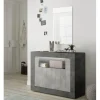 3S. x Home Buffet 2 portes battantes URBINO oxyde et cement Outlet