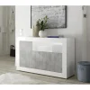 3S. x Home Buffet 3 portes battantes URBINO blanc laqué et cement Sale