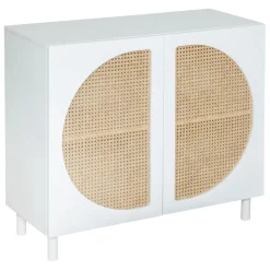 3S. x Home Buffet 2 portes blanc avec Cannage Discount