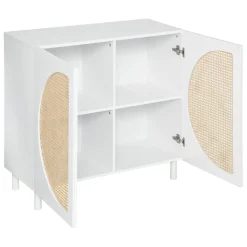 3S. x Home Buffet 2 portes blanc avec Cannage Discount