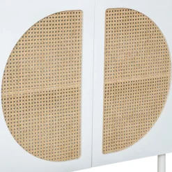 3S. x Home Buffet 2 portes blanc avec Cannage Discount