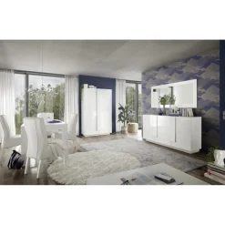 3S. x Home Buffet 3 portes blanc laqué brilliant New