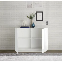 3S. x Home Buffet 2 portes blanc laqué brilliant Outlet