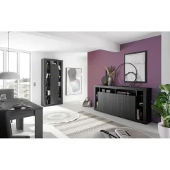 3S. x Home Buffet 4 portes chene noir Hot