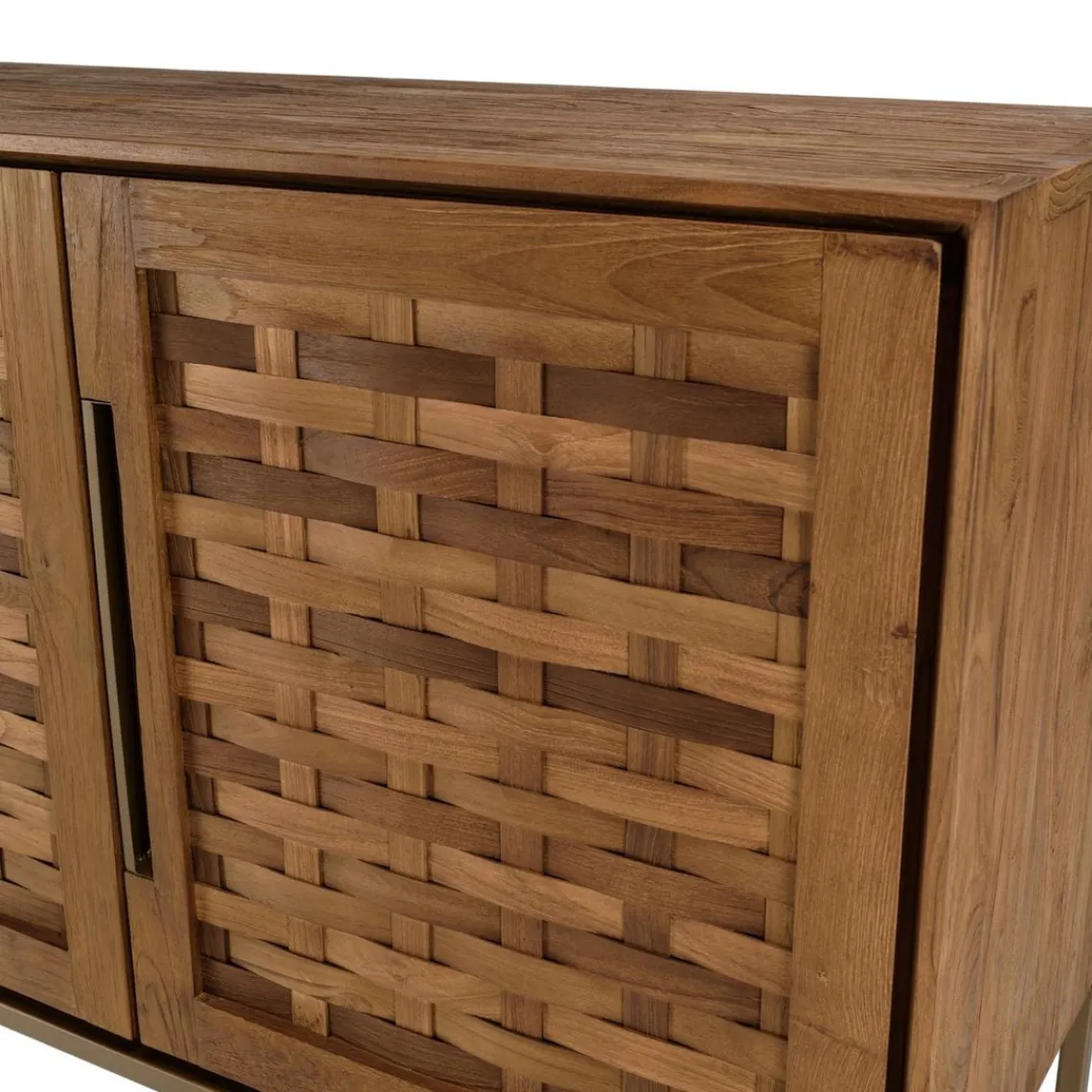 Macabane Buffet 3 portes en bois de teck recyclé New