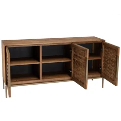Macabane Buffet 3 portes en bois de teck recyclé New