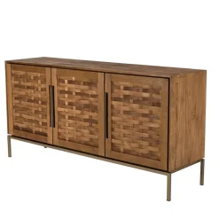Macabane Buffet 3 portes en bois de teck recyclé New