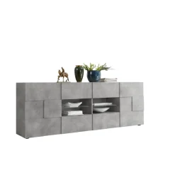 3S. x Home Buffet 2 portes et 4 tiroirs DAMA décor beton Online